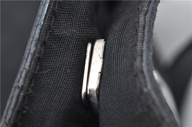 Authentic GUCCI Abbey Vintage Tote Hand Bag GG Nylon Leather 293580 Black 5204E