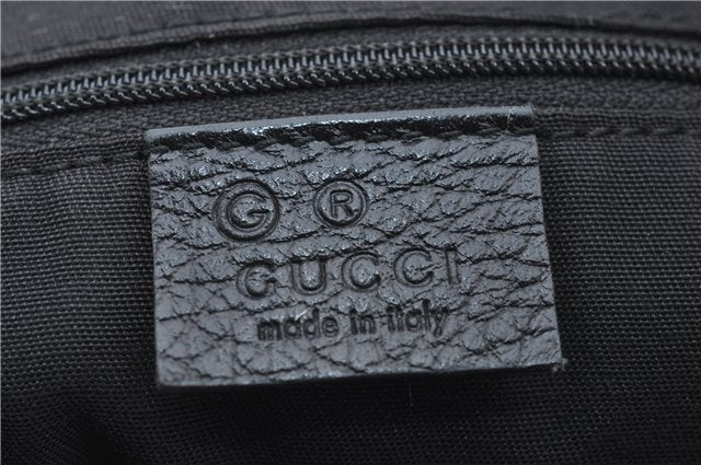 Authentic GUCCI Abbey Vintage Tote Hand Bag GG Nylon Leather 293580 Black 5204E