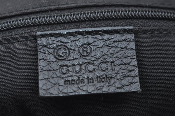 Authentic GUCCI Abbey Vintage Tote Hand Bag GG Nylon Leather 293580 Black 5204E