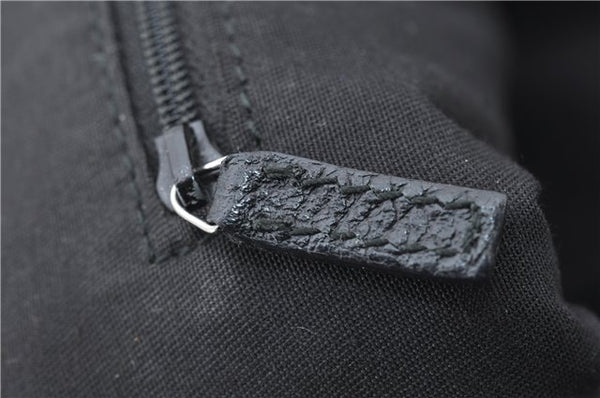 Authentic GUCCI Abbey Vintage Tote Hand Bag GG Nylon Leather 293580 Black 5204E