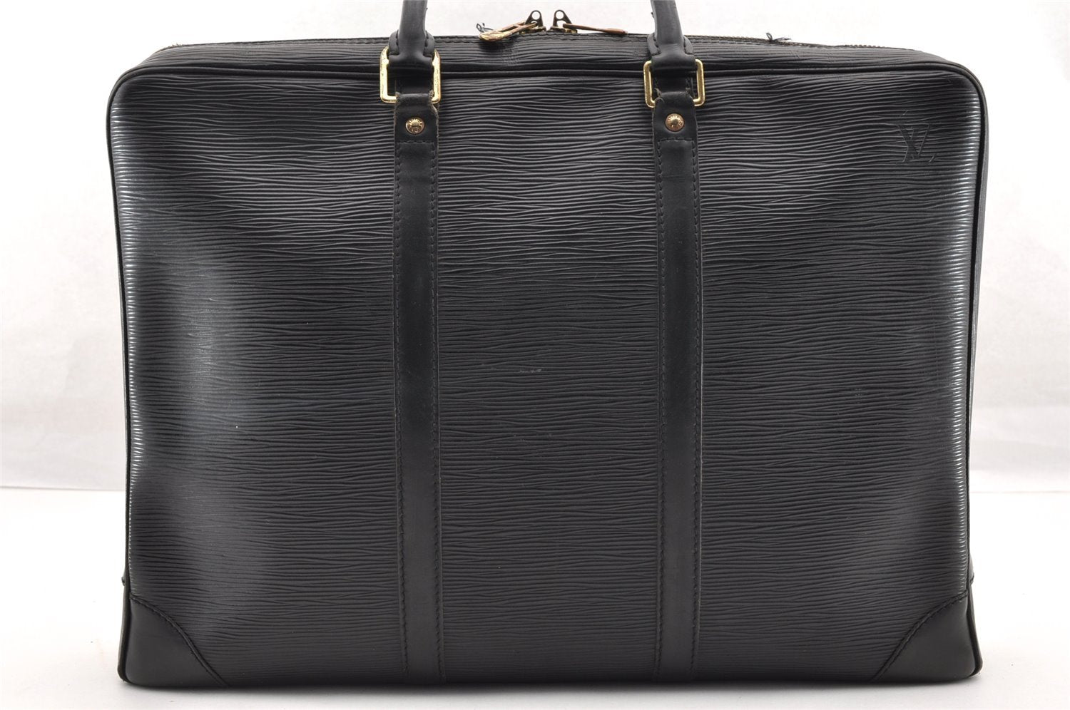 Auth Louis Vuitton Epi Porte Documents Voyage Briefcase M59162 Black Junk 5204I