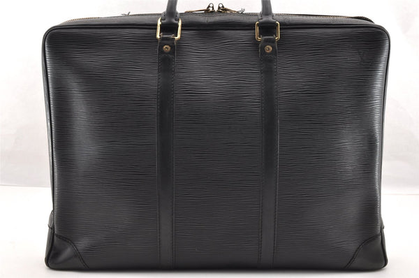 Auth Louis Vuitton Epi Porte Documents Voyage Briefcase M59162 Black Junk 5204I