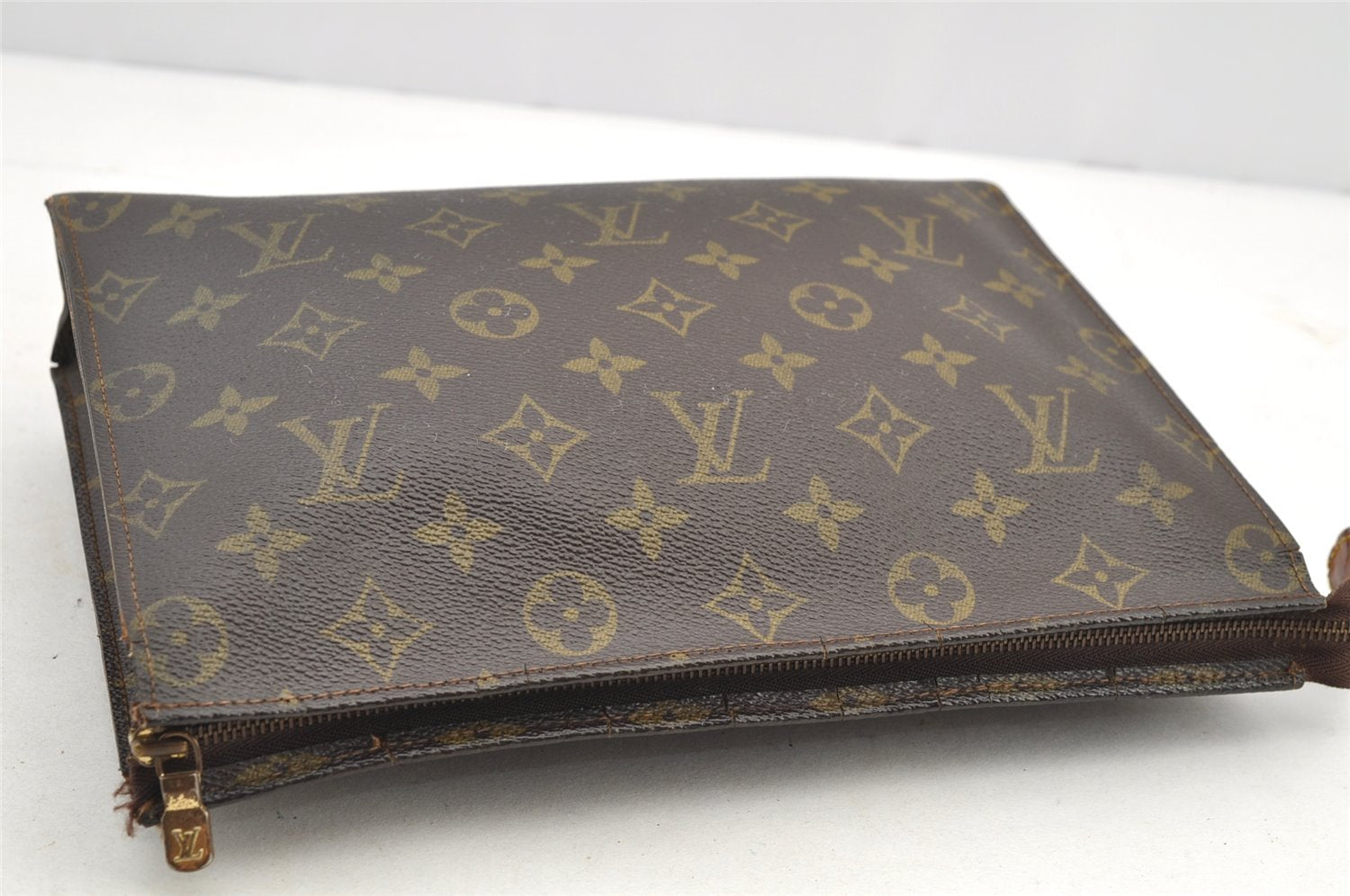 Auth Louis Vuitton Monogram Poche Toilette 26 Cosmetics Pouch Old Model LV 5205I