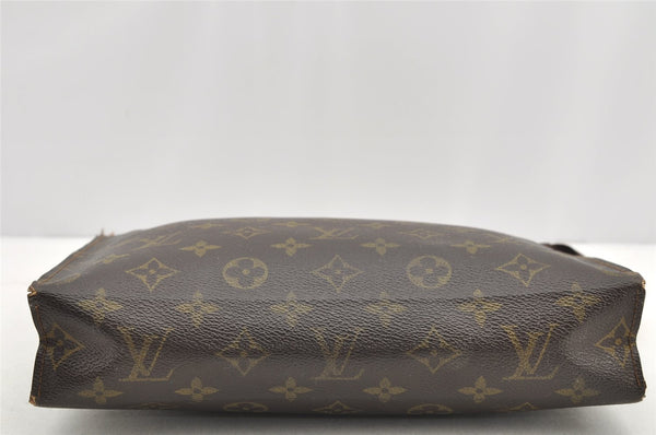 Auth Louis Vuitton Monogram Poche Toilette 26 Cosmetics Pouch Old Model LV 5205I