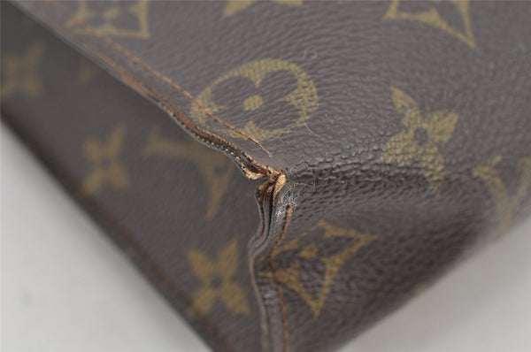 Auth Louis Vuitton Monogram Poche Toilette 26 Cosmetics Pouch Old Model LV 5205I