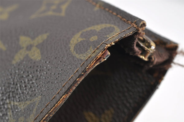 Auth Louis Vuitton Monogram Poche Toilette 26 Cosmetics Pouch Old Model LV 5205I