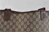 Authentic GUCCI Web Sherry Line Shoulder Tote Bag PVC Leather Brown 5206C