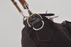 Authentic GUCCI Bamboo 2Way Shoulder Hand Bag Purse Nylon Leather Wine Red 5206I