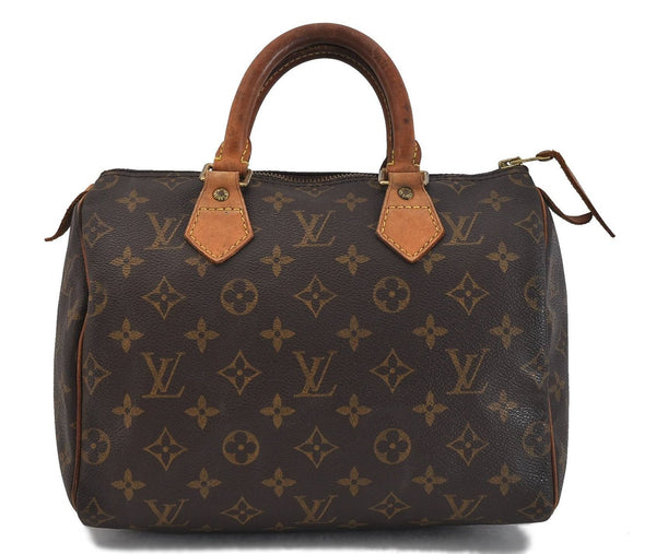 Authentic LOUIS VUITTON Monogram Speedy 25 Hand Bag M41528 LV 5207C