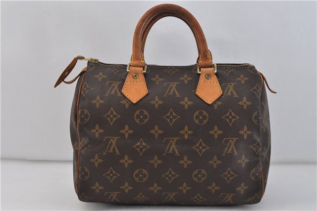 Authentic LOUIS VUITTON Monogram Speedy 25 Hand Bag M41528 LV 5207C