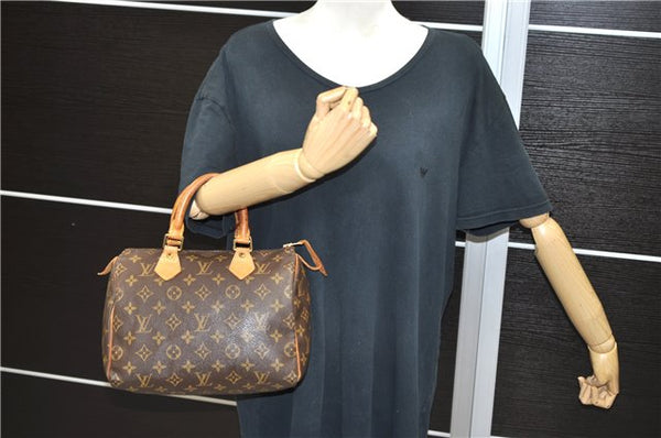 Authentic LOUIS VUITTON Monogram Speedy 25 Hand Bag M41528 LV 5207C