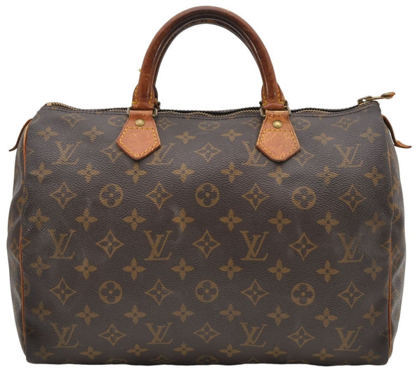 Authentic Louis Vuitton Monogram Speedy 30 Hand Boston Bag Purse M41526 LV 5207D