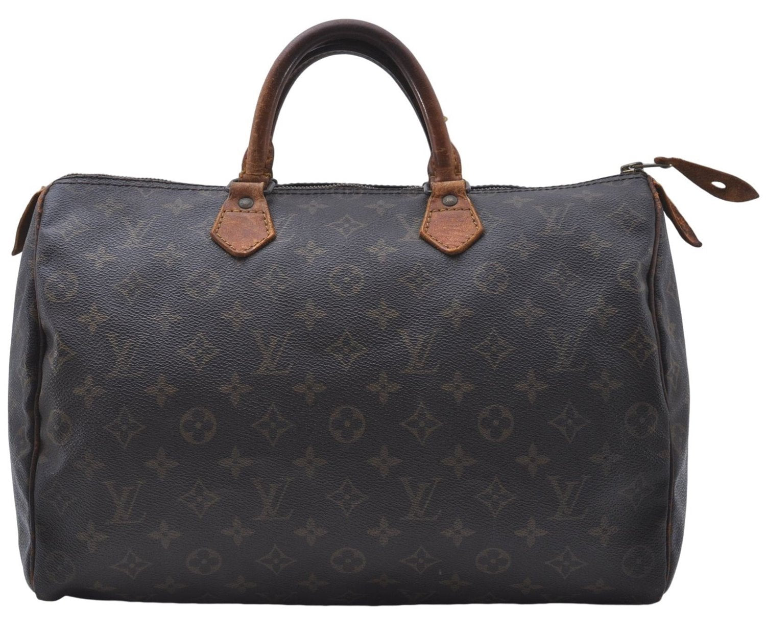 Authentic Louis Vuitton Monogram Speedy 35 Hand Boston Bag M41524 LV 5208D