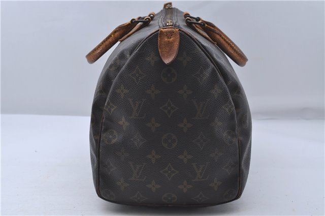 Authentic Louis Vuitton Monogram Speedy 35 Hand Boston Bag M41524 LV 5208D