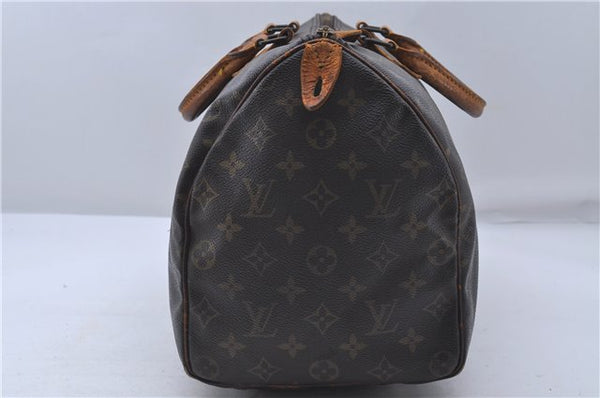 Authentic Louis Vuitton Monogram Speedy 35 Hand Boston Bag M41524 LV 5208D