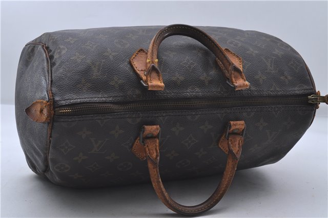 Authentic Louis Vuitton Monogram Speedy 35 Hand Boston Bag M41524 LV 5208D