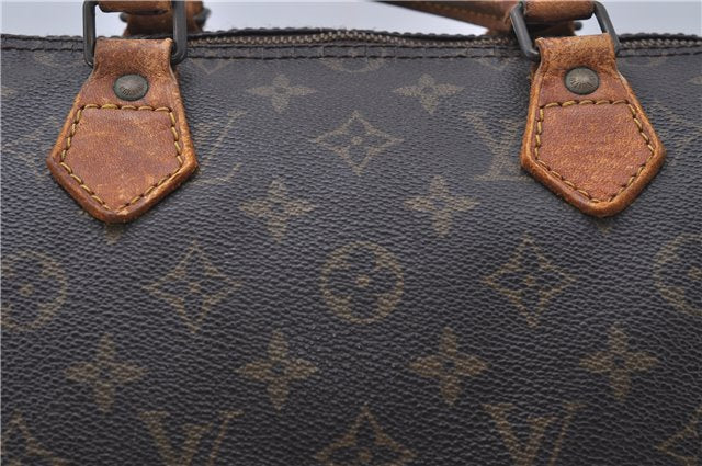 Authentic Louis Vuitton Monogram Speedy 35 Hand Boston Bag M41524 LV 5208D