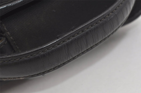 Authentic GUCCI Vintage Clutch Hand Bag Purse Nylon Leather 108844 Black 5208I