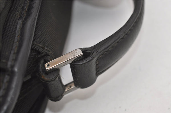 Authentic GUCCI Vintage Clutch Hand Bag Purse Nylon Leather 108844 Black 5208I