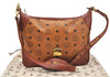 Authentic MCM Visetos Leather Vintage Shoulder Cross Body Bag Purse Brown 5210D