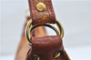 Authentic MCM Visetos Leather Vintage Shoulder Cross Body Bag Purse Brown 5210D