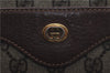 Authentic GUCCI Web Sherry Line Shoulder Tote Bag GG PVC Leather Brown 5210E