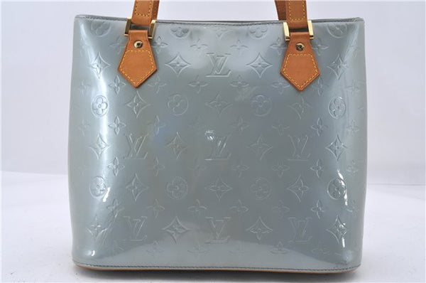 Authentic Louis Vuitton Vernis Houston Shoulder Bag Light Blue M91218 LV 5211D