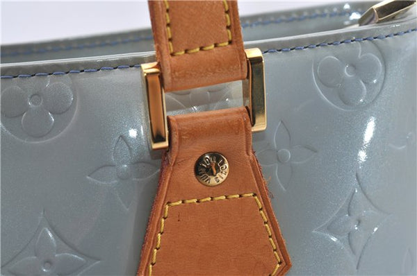 Authentic Louis Vuitton Vernis Houston Shoulder Bag Light Blue M91218 LV 5211D