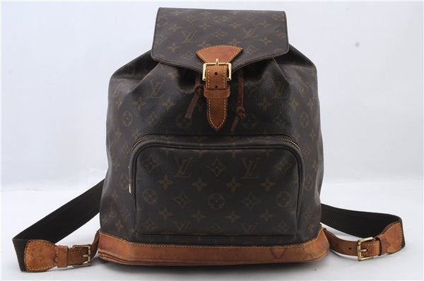 Authentic LOUIS VUITTON Monogram Montsouris GM Backpack M51135 LV 5212C