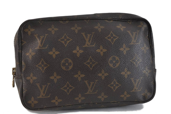 Auth LOUIS VUITTON Monogram Trousse Toilette 23 Clutch Hand Bag M47524 LV 5213C