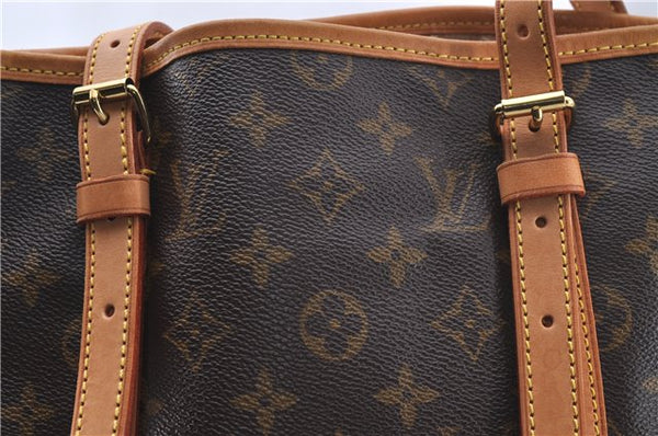 Authentic Louis Vuitton Monogram Bucket GM Shoulder Bag M42236 LV 5213D