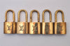 Authentic Louis Vuitton Padlock Gold 10Set LV 5215I