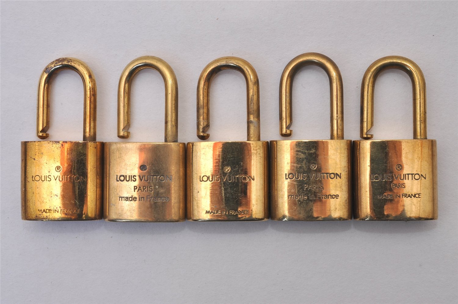 Authentic Louis Vuitton Padlock Gold 10Set LV 5215I