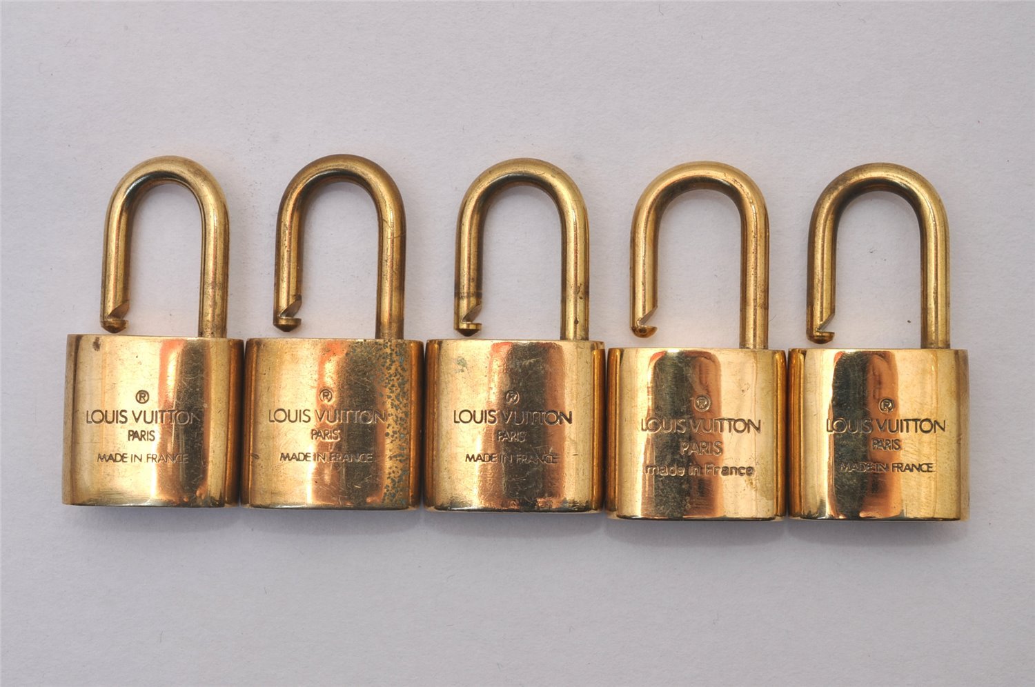 Authentic Louis Vuitton Padlock Gold 10Set LV 5215I