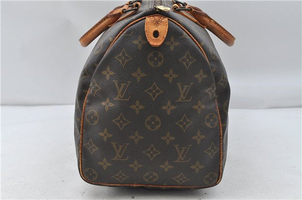 Authentic Louis Vuitton Monogram Speedy 35 Hand Boston Bag M41524 LV 5216D