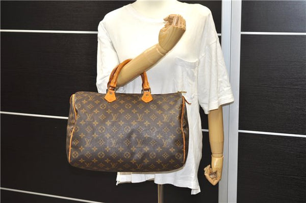 Authentic Louis Vuitton Monogram Speedy 35 Hand Boston Bag M41524 LV 5216D