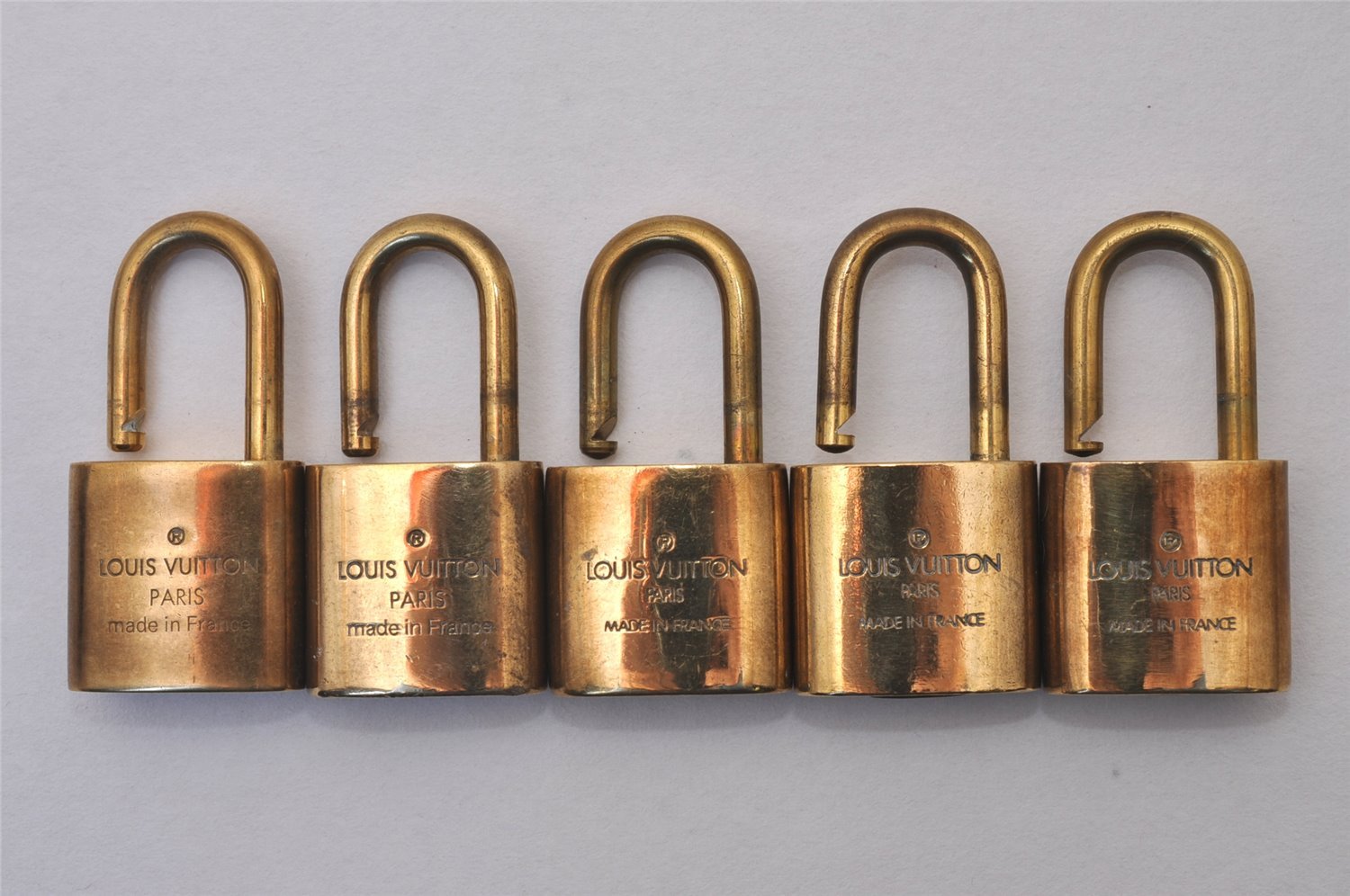 Authentic Louis Vuitton Padlock Gold 10Set LV 5216I