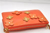 Auth Louis Vuitton Vernis Flower Lexington Hand Bag Pouch Orange M92247 LV 5217D