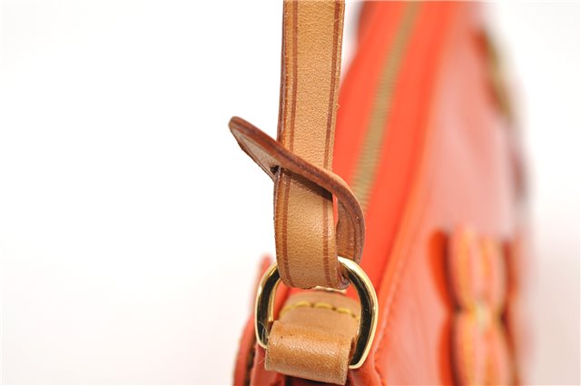 Auth Louis Vuitton Vernis Flower Lexington Hand Bag Pouch Orange M92247 LV 5217D