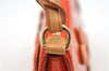 Auth Louis Vuitton Vernis Flower Lexington Hand Bag Pouch Orange M92247 LV 5217D