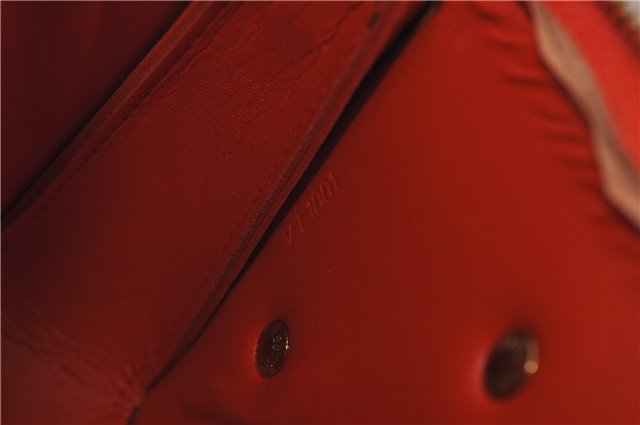 Auth Louis Vuitton Vernis Flower Lexington Hand Bag Pouch Orange M92247 LV 5217D