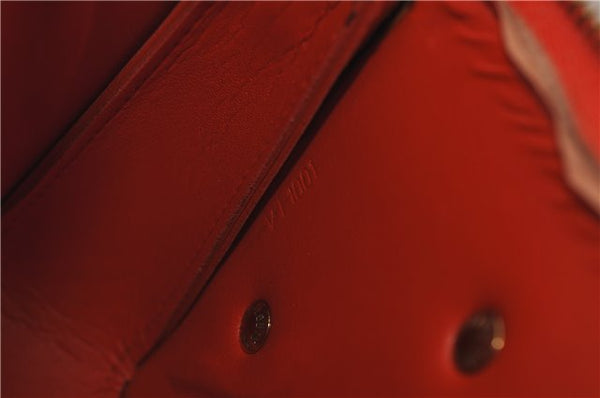 Auth Louis Vuitton Vernis Flower Lexington Hand Bag Pouch Orange M92247 LV 5217D