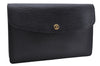 Authentic Louis Vuitton Epi Montaigne 27 Clutch Bag Purse Black M52652 LV 5218D