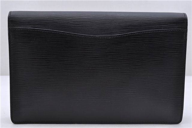 Authentic Louis Vuitton Epi Montaigne 27 Clutch Bag Purse Black M52652 LV 5218D