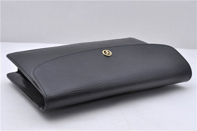 Authentic Louis Vuitton Epi Montaigne 27 Clutch Bag Purse Black M52652 LV 5218D