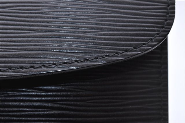 Authentic Louis Vuitton Epi Montaigne 27 Clutch Bag Purse Black M52652 LV 5218D