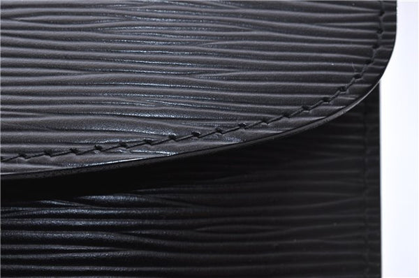 Authentic Louis Vuitton Epi Montaigne 27 Clutch Bag Purse Black M52652 LV 5218D