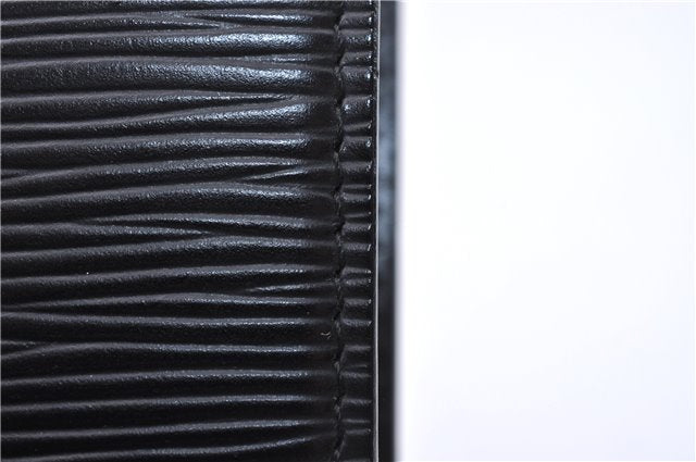 Authentic Louis Vuitton Epi Montaigne 27 Clutch Bag Purse Black M52652 LV 5218D