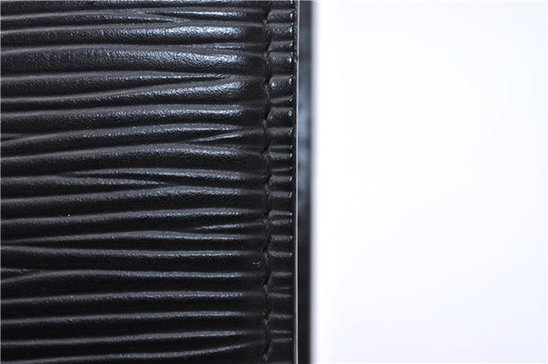 Authentic Louis Vuitton Epi Montaigne 27 Clutch Bag Purse Black M52652 LV 5218D
