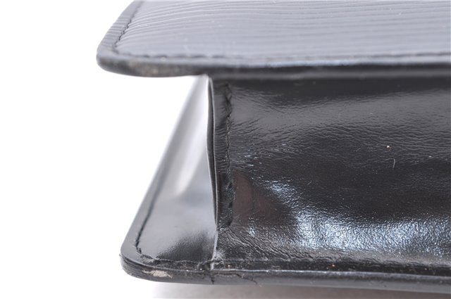 Authentic Louis Vuitton Epi Montaigne 27 Clutch Bag Purse Black M52652 LV 5218D